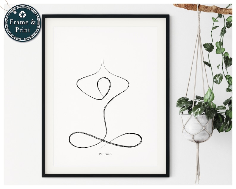 Framed Yoga Wall Art Yoga Studio Decor Yoga Art Print Etsy