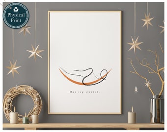 Impresión artística minimalista de Pilates: Decoración de estudio de Pilates