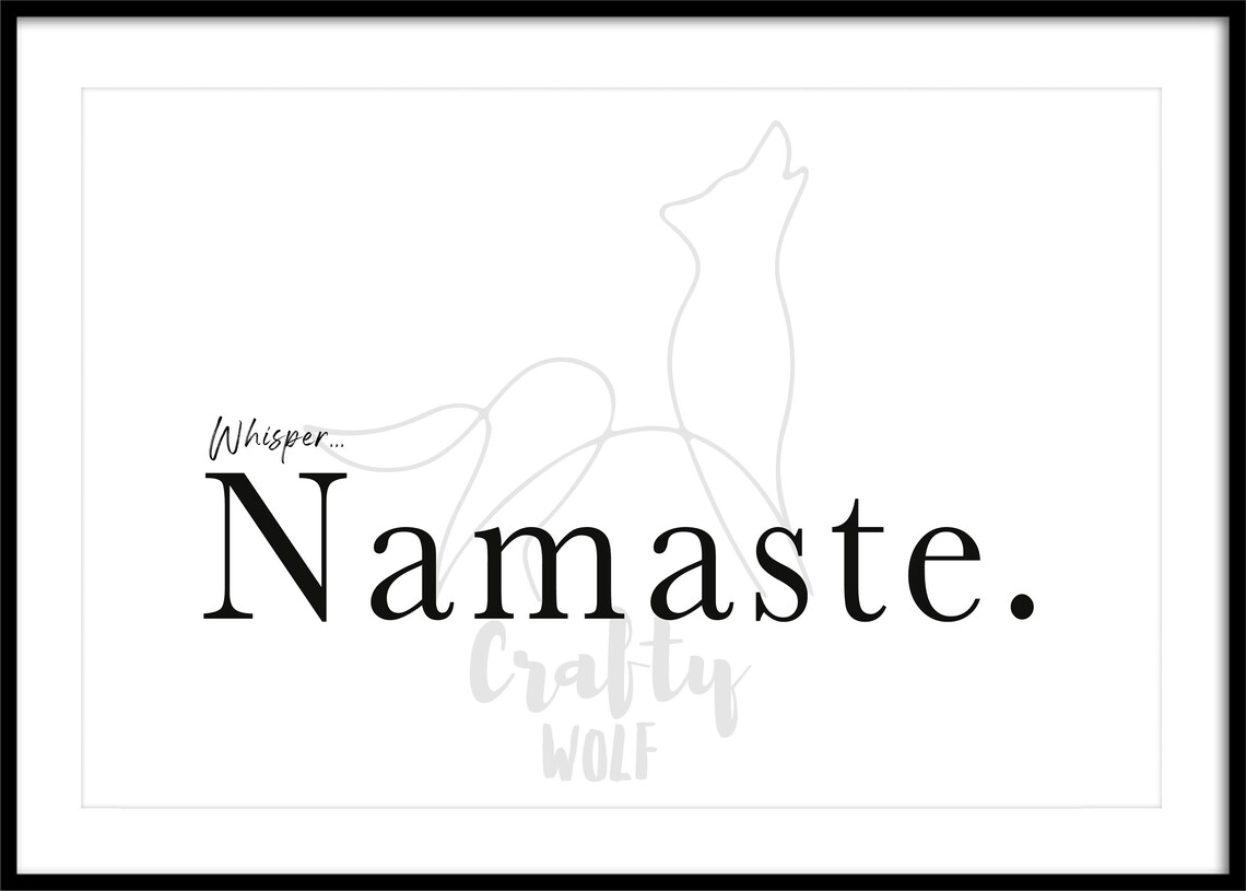 Namaste Wall Art Poster Yoga Quote Art Print Inspirational Etsy
