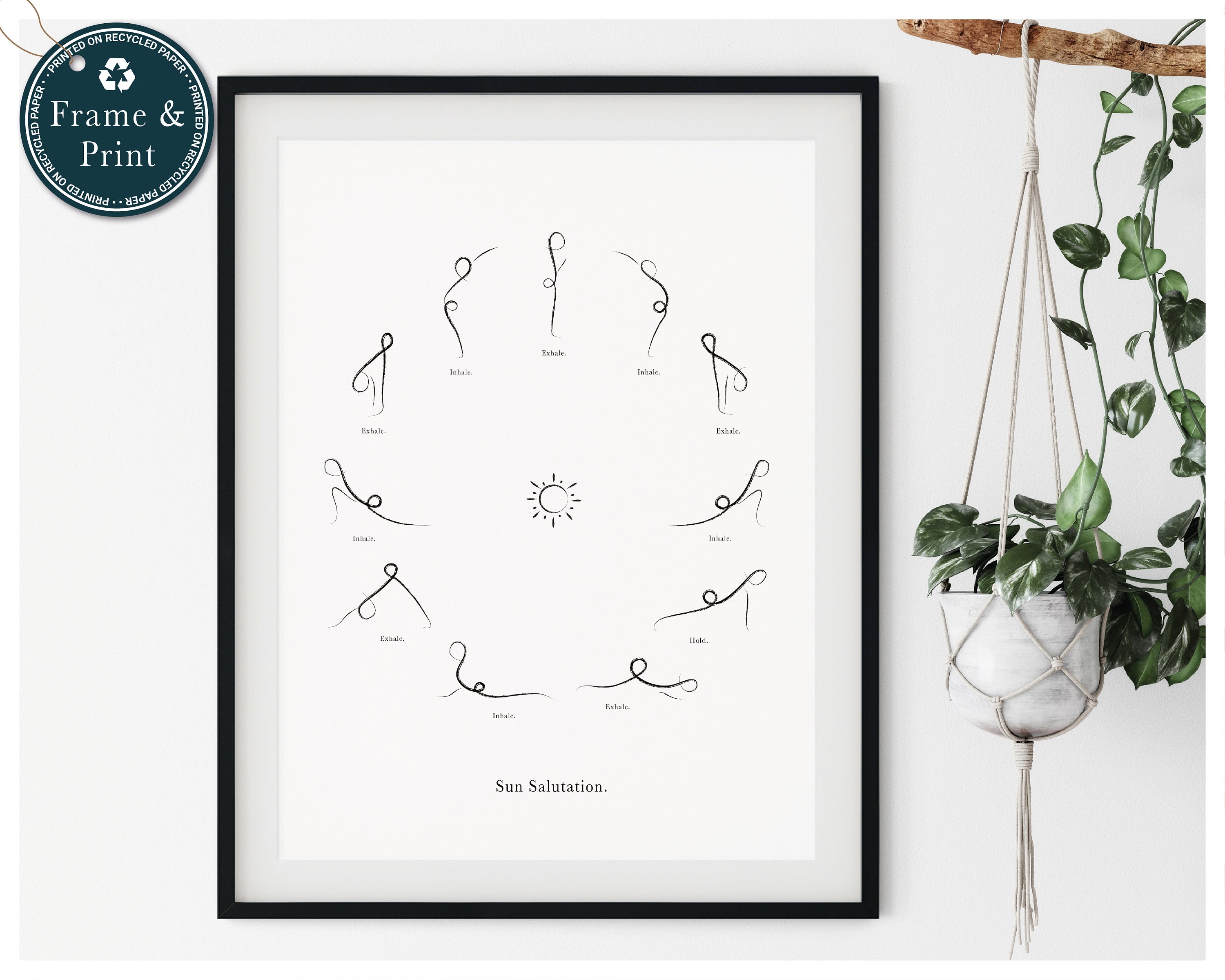 Framed Yoga Wall Art Yoga Studio Decor Yoga Art Print Etsy