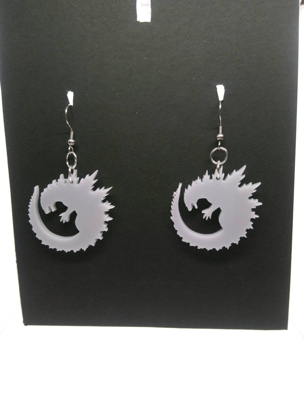 Godzilla Earrings Etsy