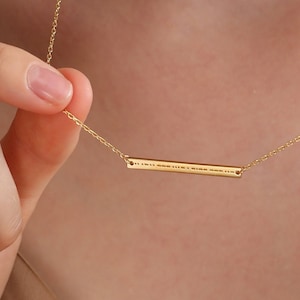 Morse Code Bar Necklace | Personalized Hidden Message Necklace | Morse Code Jewelry | Gift for Her | Mother&#39;s Day Gift
