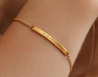 Custom Bar Bracelet | Morse Code Bracelet | Name Bracelet | Mini Bar Bracelet | Gift for Friend | Graduation Gifts | Mother's Day Gift
