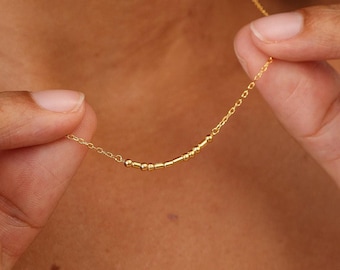 Custom Morse Code Necklace | Hidden Message Jewelry | Mother's Day Gifts | Valentine Gift