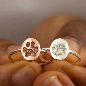 Custom Dog Paw Ring | Nose Paw Print Ring | Dog Ears Ring | Pet Memorial Gift| Gift for Pet Lover| Christmas Gifts