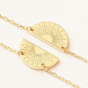 Ready To Ship | You Are My Sunshine Necklace TSK Silver | Half Circle Sun Jewelry
