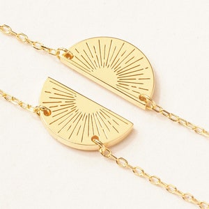 Ready To Ship | You Are My Sunshine Necklace | Half Circle Sun Necklace | Trendy Jewelry | Best Friend Gift | Valentine Gifts