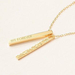 Ready To Ship | Through Thick and Thin necklace | Friendship Necklace | Graduation Gift | Father&#39;s Day Gift | Birthday/ Valentine Gifts