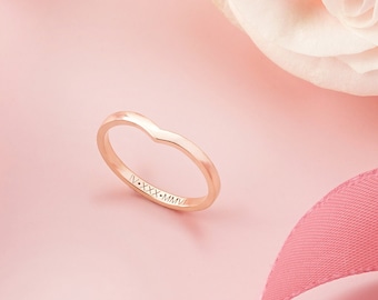 Custom Wishbone Ring | Engraved Dainty Ring | Name Ring | Promise Ring | Family Ring | Minimalist Ring| Mother's Day Gifts