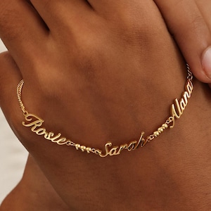 Names Bracelet & Spacer Bead TSK Silver | Children Name Bracelets | Mother's Day - Christmas Gifts