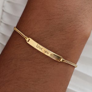 Actual Handwriting Bracelet | Handwritten Skinny Bar Jewelry | Mother's Day Giftss - Christmas Gifts