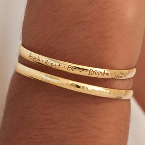 Actual Handwriting Bracelet By TSK Silver | Personalized Engraved Cuff | Kid Name Jewelry - Christmas Gifts