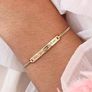 Actual Handwriting Bracelet | Handwritten Name Jewelry | Skinny Bar | Mother's Day | Christmas Gifts