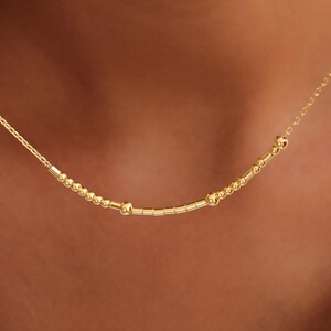 Custom Morse Code Necklace With Spacer Bead | Hidden Message | Mother's Day - Christmas Gifts