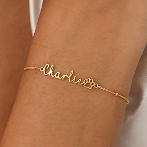 Script Names Ball Chain Bracelet with Paw TSK Silver | Paws Name Jewelry | Christmas Gifts