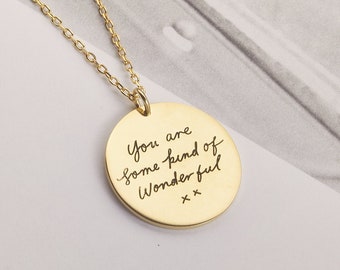 Handwriting Necklace | Memorial Necklace | Fingerprint Heart Necklace | Signature necklace | Remembrance necklace| Mother's Day Gift