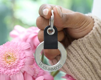 Personalized Leather Keychain | Custom Leathers Keychains | Wedding Giveaway | Valentine - Christmas Gifts