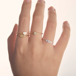 Family Ring Minimalist Ring Personalized Stacking Ring - Etsy