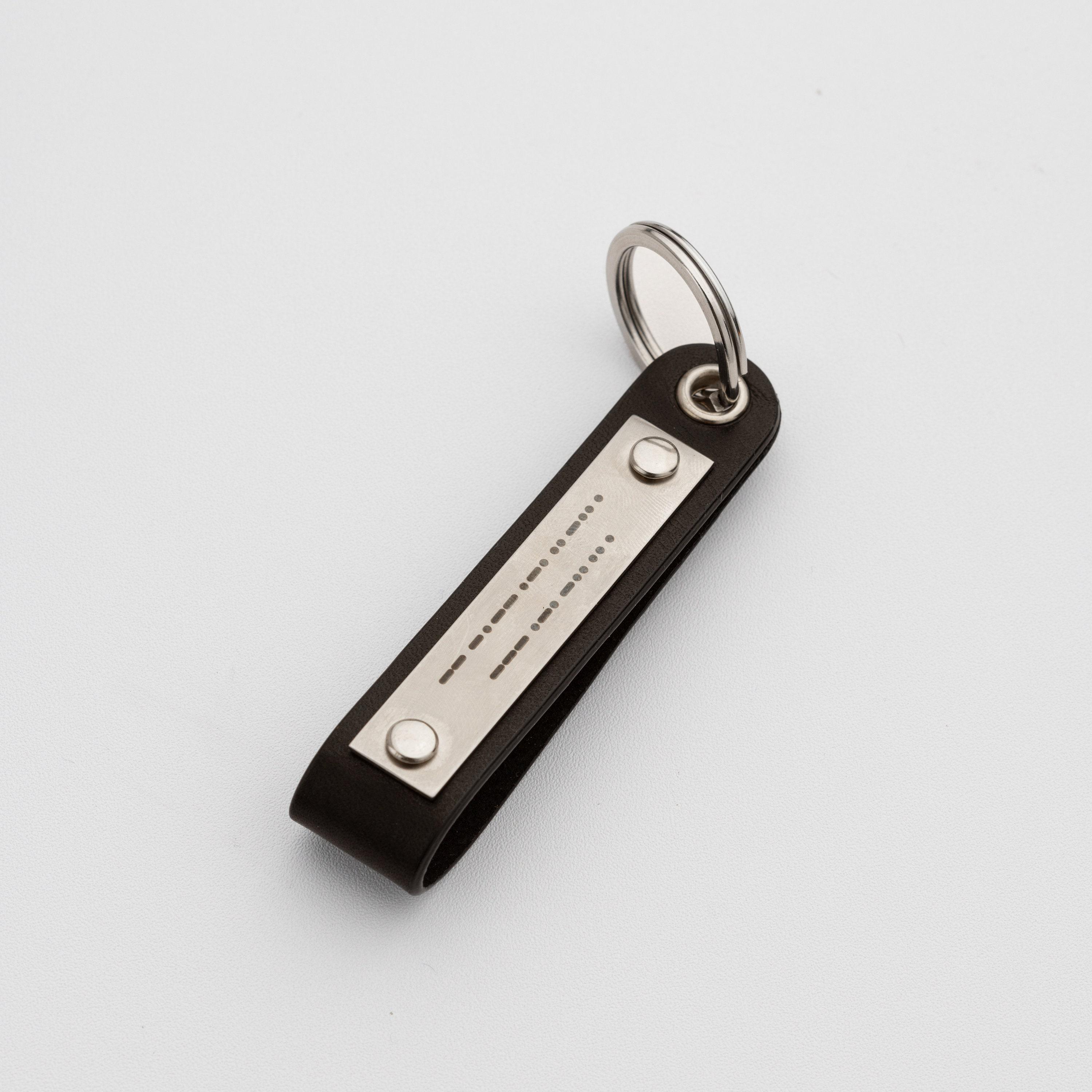 Morse Code Keychain| Custom Leather Keychains | Wedding Giveaway ...