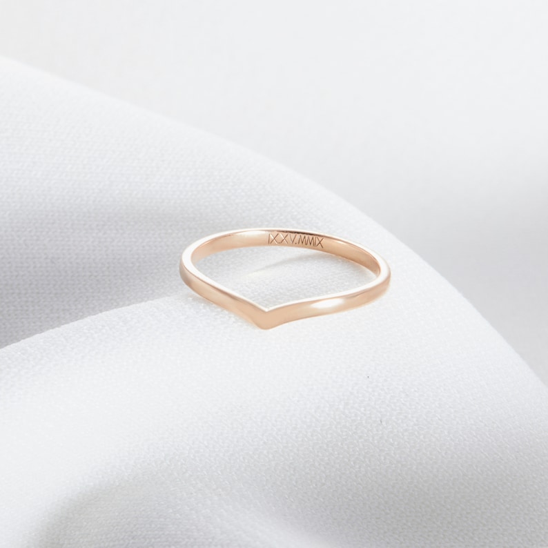 Valentine Gift for Her Custom Wishbone Ring Engraved Etsy