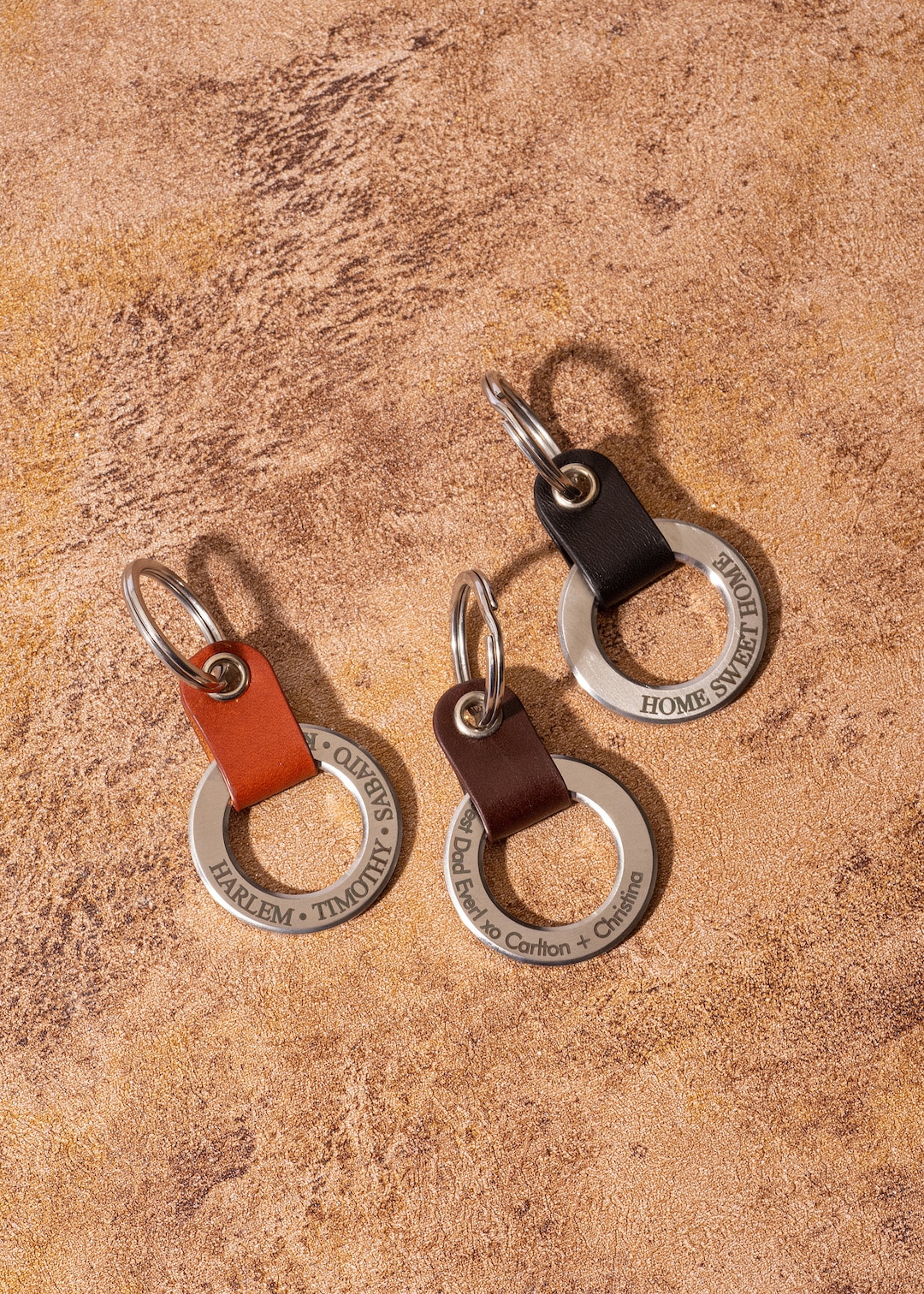 Personalized Leather Keychain | Custom Leather Keychains | Wedding ...