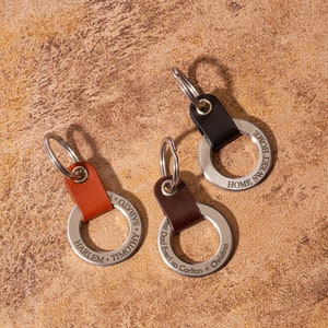 Personalized Leather Keychain | Custom Leather Keychain | Wedding Giveaway | BFF Gift Idea | Gift for Him/ For Dad | Valentine Gifts