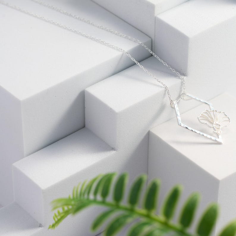 Mother's Day Gifts | September Flower - Morning Glory Flowers Necklace | Gift for Bridesmaids | Birthday | Flora - Ring holder necklaces S925 STERLING SILVER