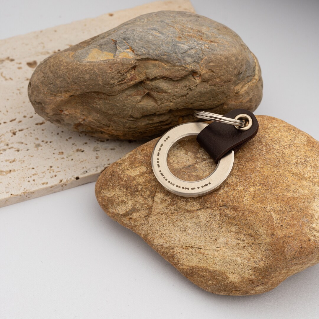 Morse Code Leather Keychain | Hidden Message Gift | Custom Leather ...