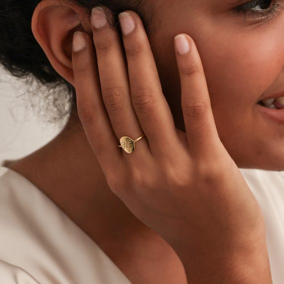 Stackable Expressions Personalized Paw Print Ring Stackable Expressions Personalized Paw Print Ring