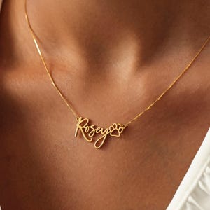Collar personalizado con nombre de mascota y huella de pata / Joyería con nombre de perro/gato / Regalos para amantes de las mascotas imagen 2