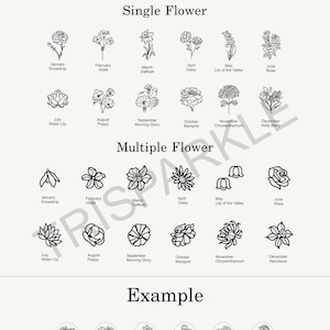 Family Florals Ring | Multiple Birth Flower Jewelry | Mother's Day Giftss | Christmas Gifts image 2