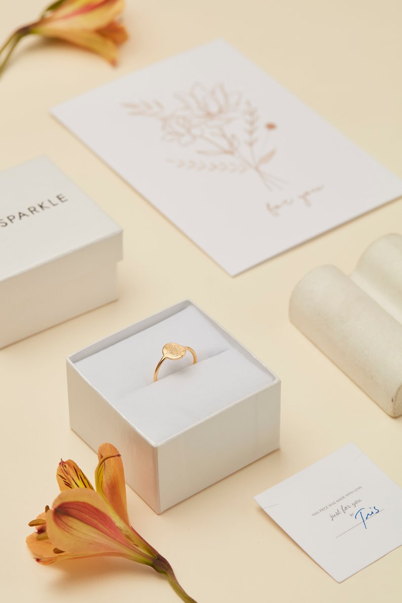 Family Florals Ring | Multiple Birth Flower Jewelry | Mother's Day Giftss | Christmas Gifts image 10