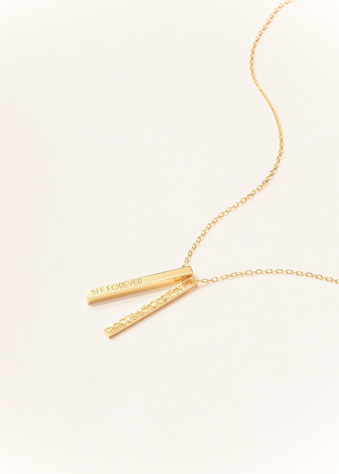 Ready to Ship|through Thick and Thin Necklace Friendship