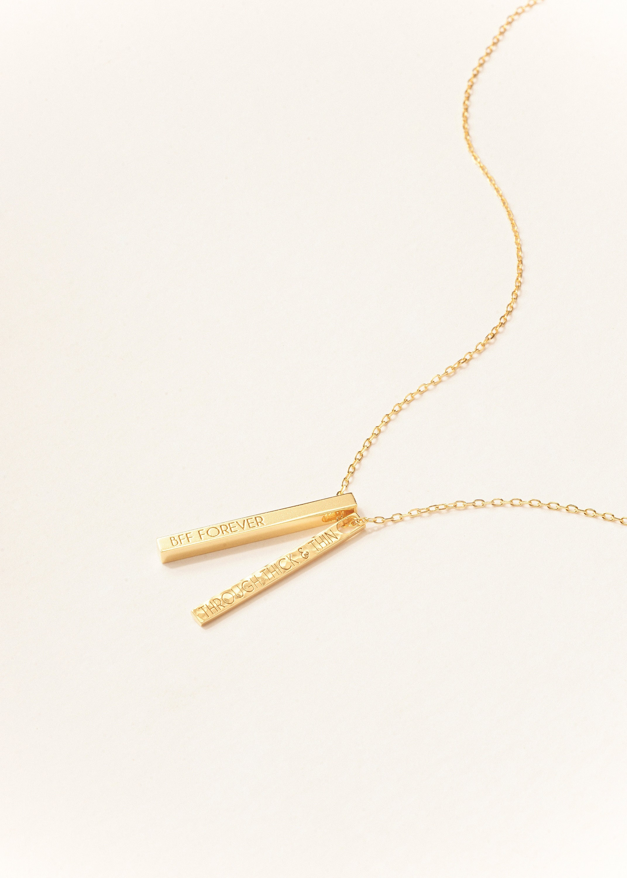 Through thick and shop thin bar necklace