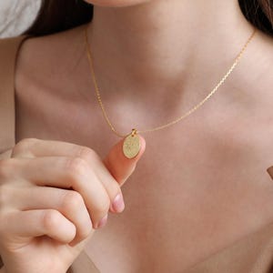 Small Oval Fingerprint Necklace | Signature/ Handwriting Necklaces | Thumbprint Memorial Jewelry | Mother's Day Gifts