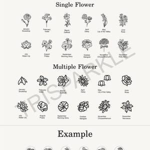 Family Florals Ring | Multiple Birth Flower Jewelry | Mother's Day Giftss | Christmas Gifts image 5