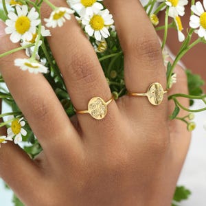 Family Florals Ring | Multiple Birth Flower Jewelry | Mother's Day Giftss | Christmas Gifts image 3