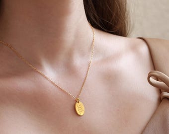 Small Oval Handwriting Necklace | Signature/ Handwritten Necklaces | Memorial Jewelry | Mother's Day - Christmas Gifts