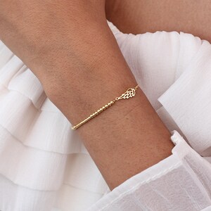 Pulsera con código Morse y dije de ala de ángel / Joyería con mensaje oculto personalizado / Regalos para el Día de la Madre imagen 7