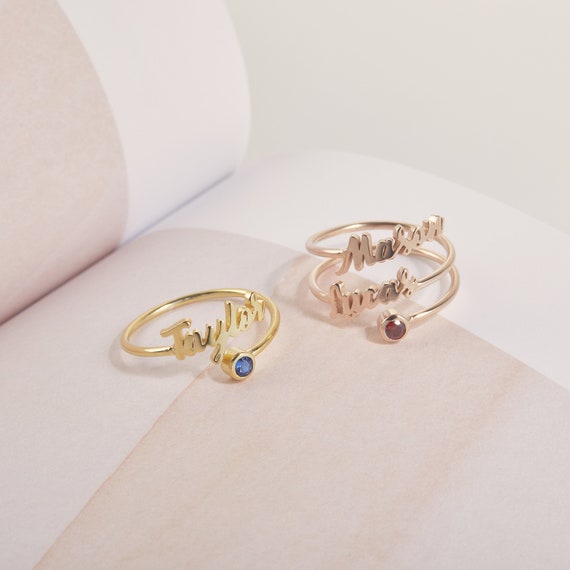 Rings with childrens names deals