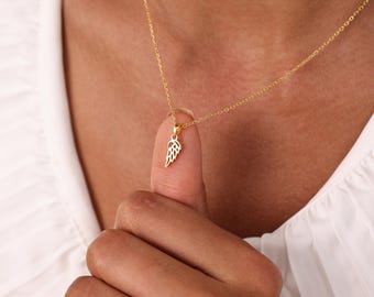 Custom Angel Wing Charm Necklace | Guardian Angels Pendant | Wings Jewelry | Sympathy Gift | Christmas Gifts
