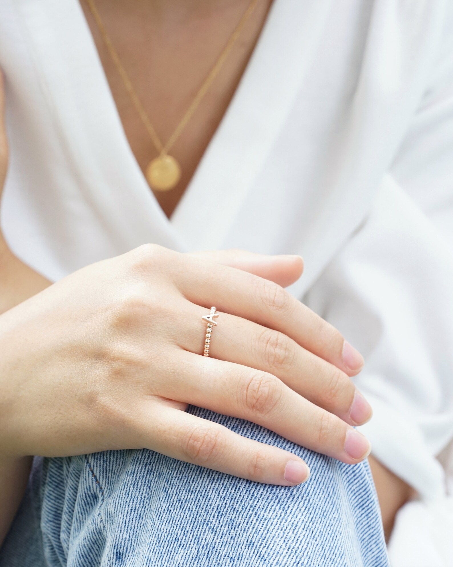 Personalized ring Engraved Stacking ring Minimalist Name Etsy