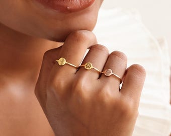 Custom Dog Paw Ring | Nose Paws Print Rings | Pet Lover | Mother's Day Gifts