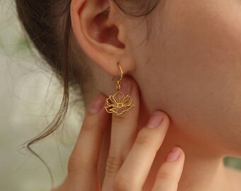 Custom Flower Earrings - Birth Month Flowers - Gift for Bridesmaids/ Birthday - Wedding - Christmas Gifts