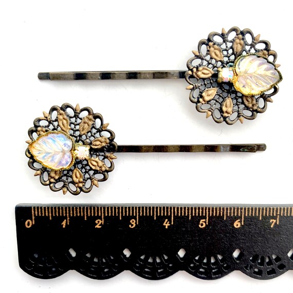 1930s Vintage Gold Hair Pins For Wedding, Antique… - image 3