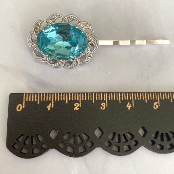 Turquoise Vintage Hair Clip, Vintage Aquamarine Hair … Gem