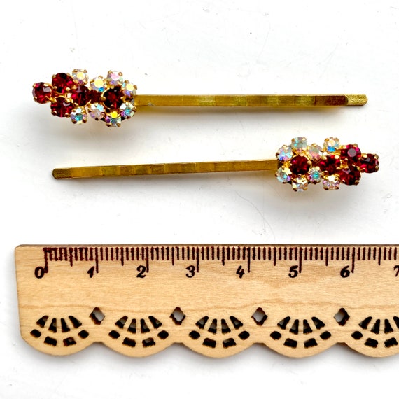 1940s Vintage Red Hair Pins, Antique Red Hair Cli… - image 5