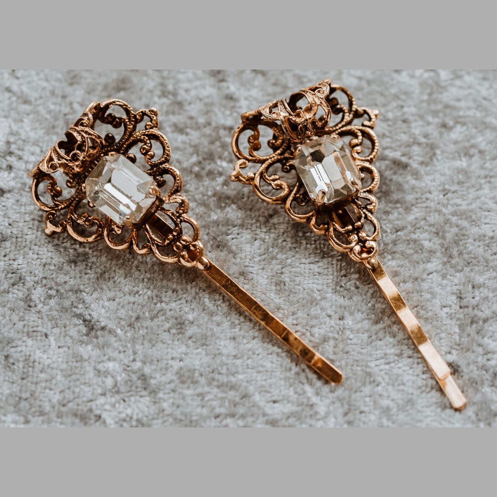 Vintage Victorian Hair Clips Vintage Gold Hair Clips Etsy UK