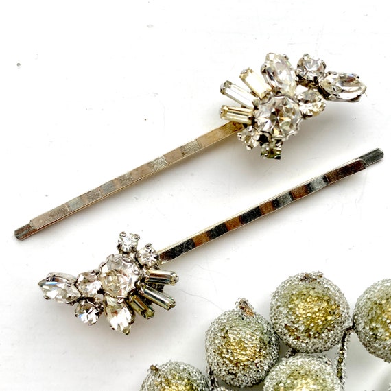 1920s Vintage Hair Pins For Wedding, Art Deco Hai… - image 1