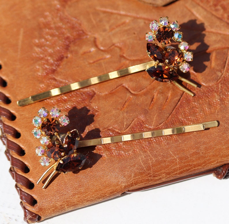 Vintage Hair Clips Rhinestone Hair Pins Rhinestone Hair - Etsy UK